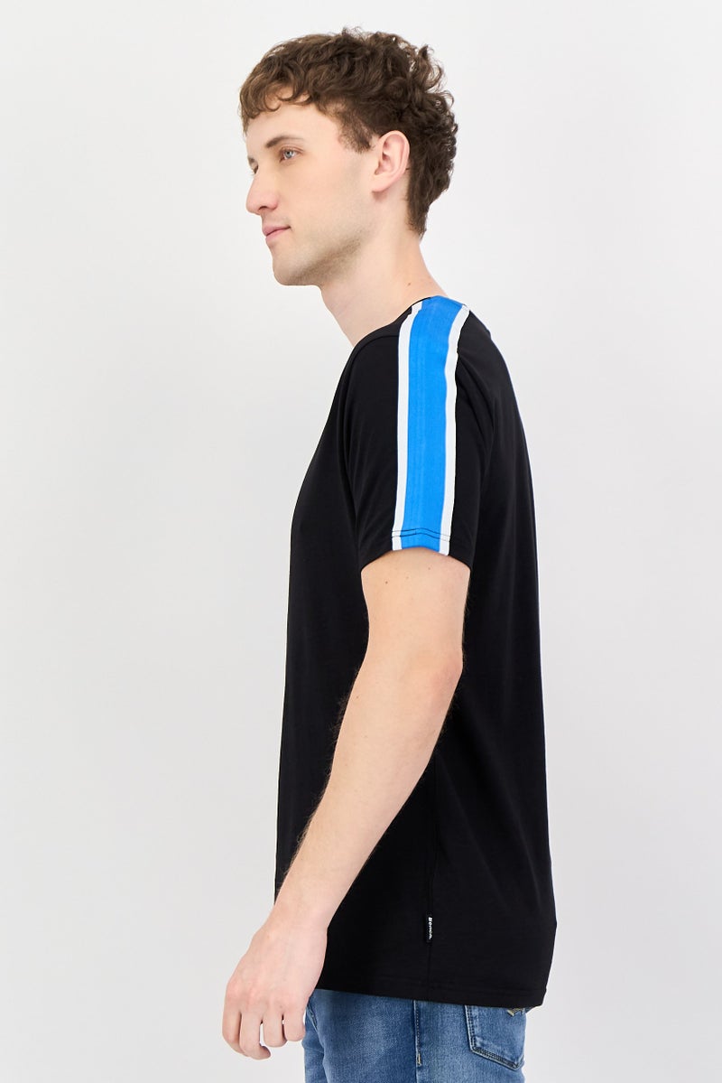 Bench Men Crew Neck Short Sleeve Brand Logo T-Shirt, Black - Image 2